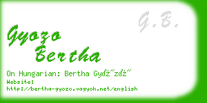 gyozo bertha business card